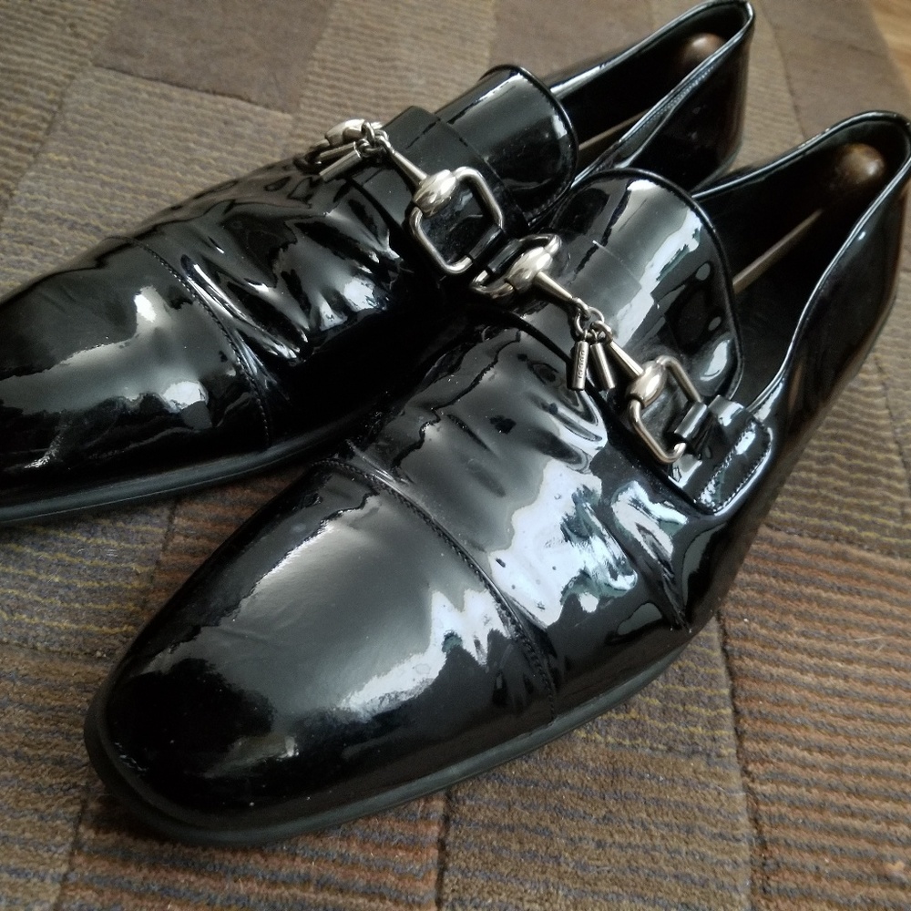 Mens gucci shoes size 10 patent leather